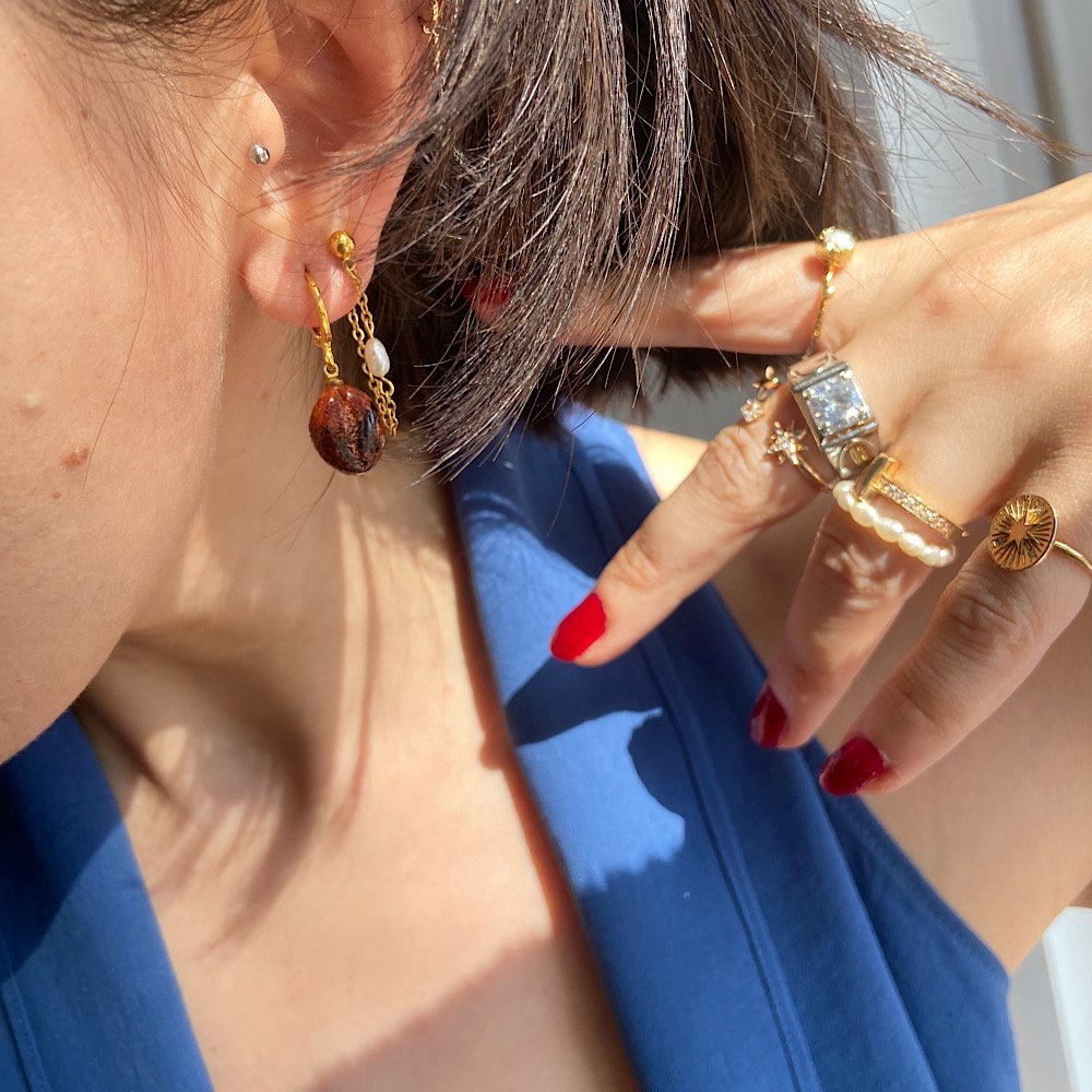 Kahve Çekirdeği Küpe