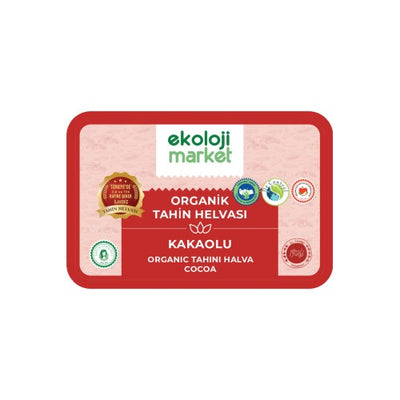 Organik Glutensiz Şekersiz Tahin Helvası Kakaolu 200 gr