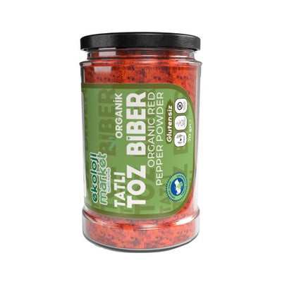 Organik Glutensiz Kavanoz Toz Biber- Tatlı 70 gr