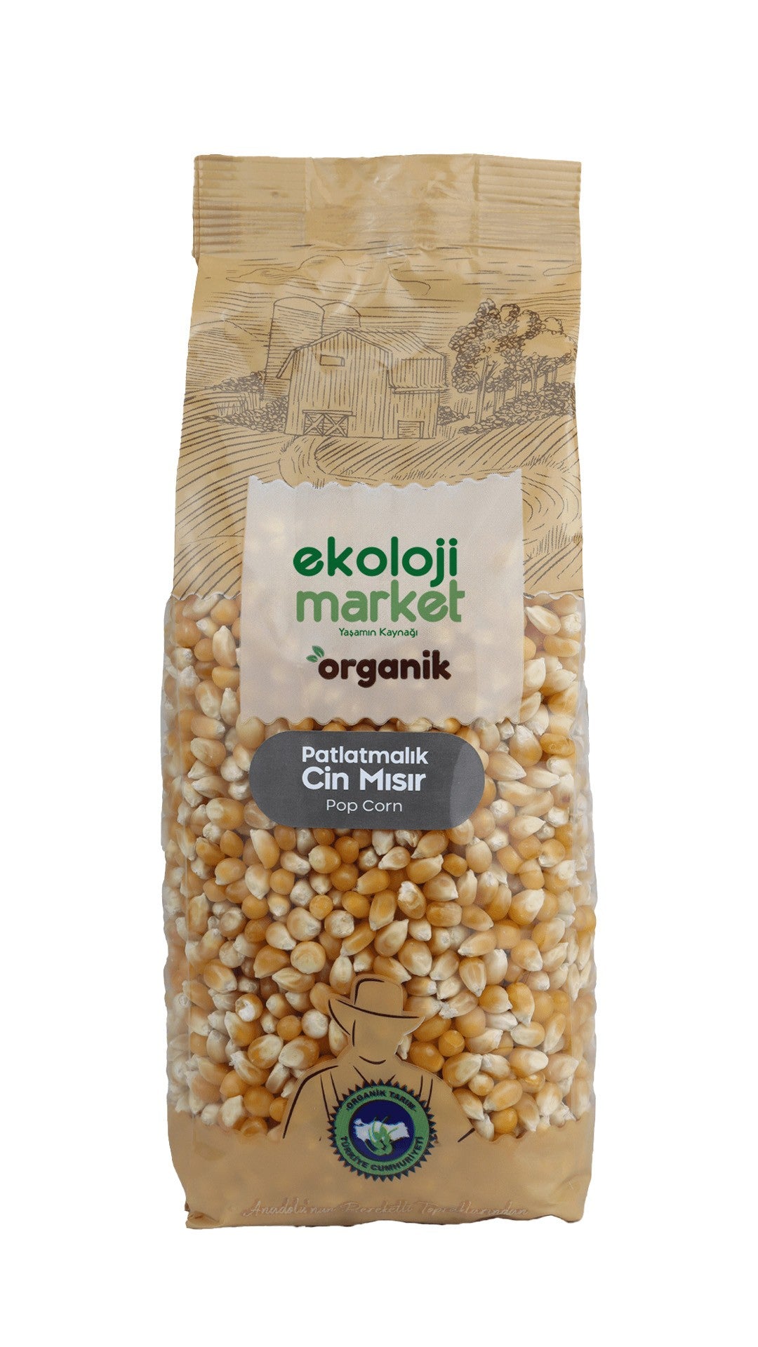 Organik Glutensiz Patlatmalık Cin Mısır 750 gr