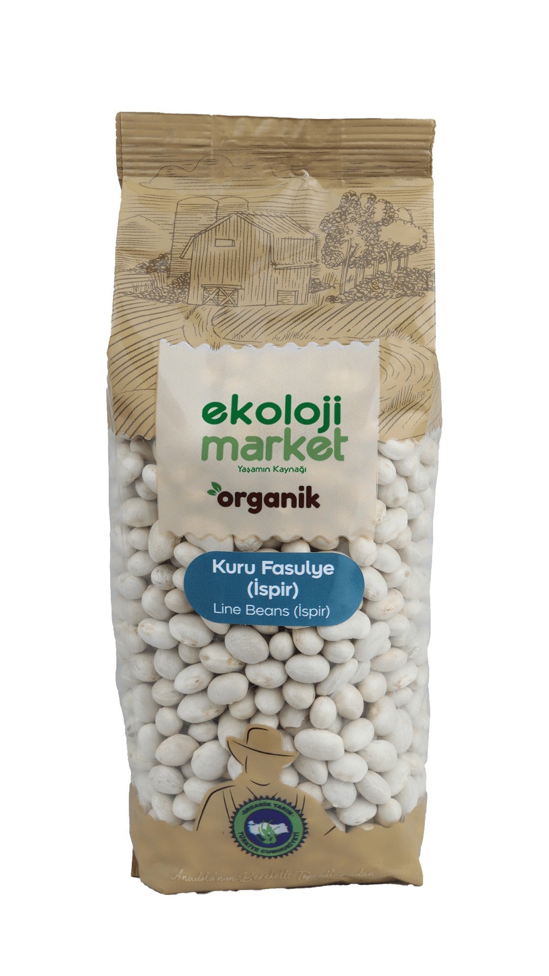 Organik Glutensiz Kuru Fasulye Şeker İspir 750 gr