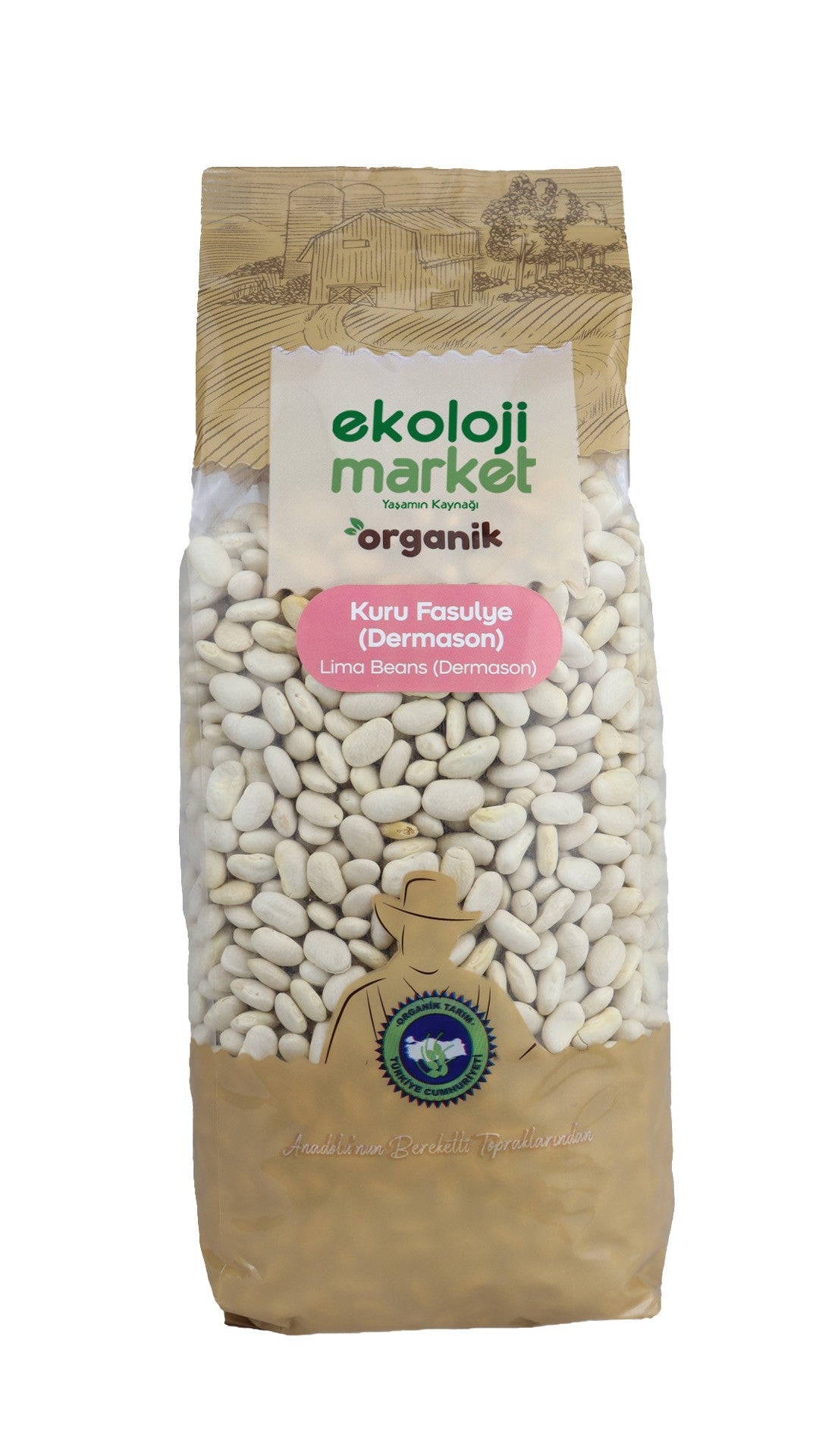 Organik Glutensiz Kuru Fasulye- Dermason 750 gr