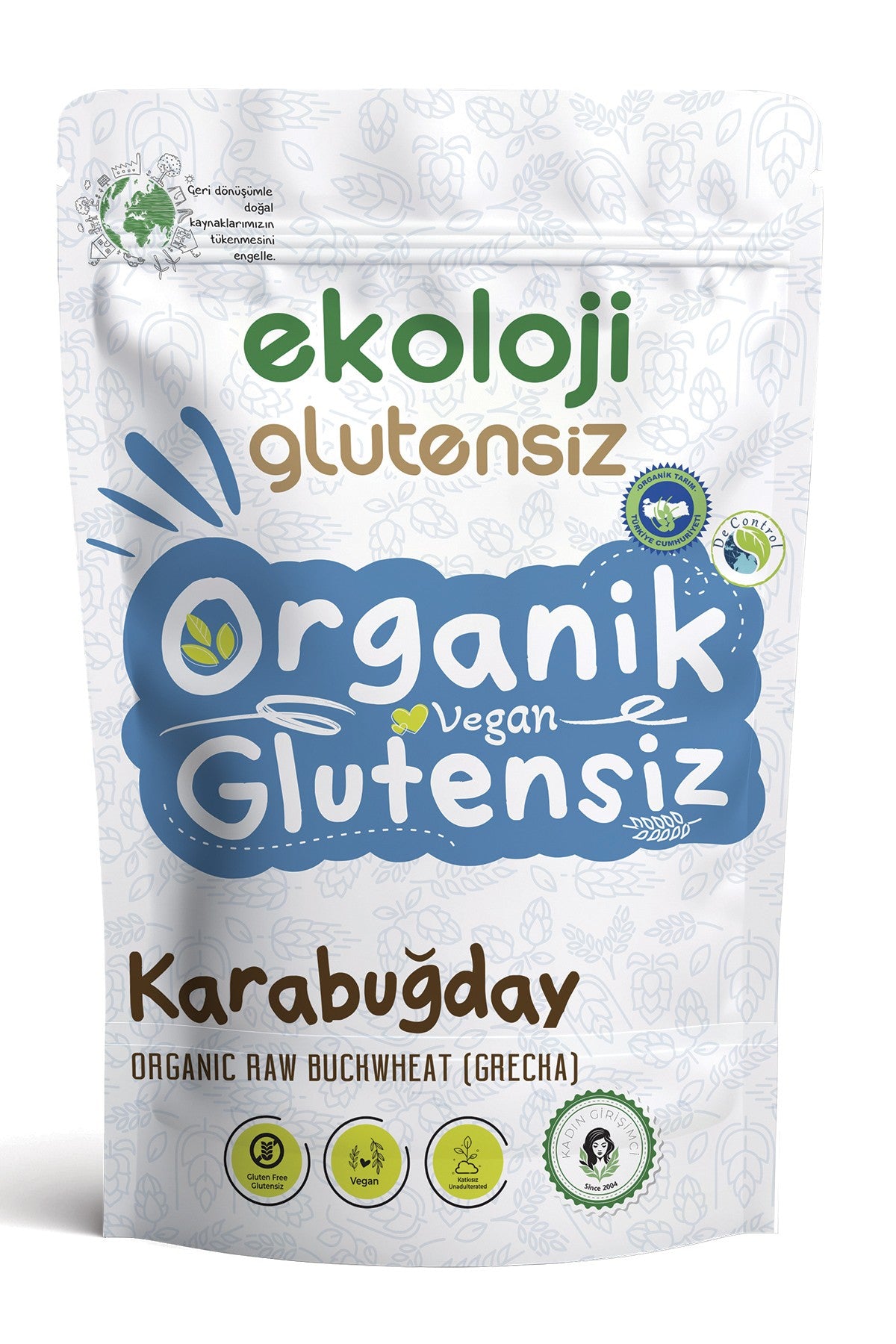 Organik Glutensiz Çiğ Karabuğday 500 Gr