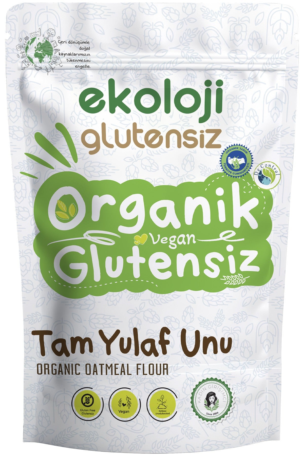 Organik Glutensiz Tam Yulaf Unu 500 Gr