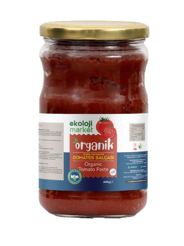 Organik Glutensiz Domates Salçası Tuzsuz 650 gr