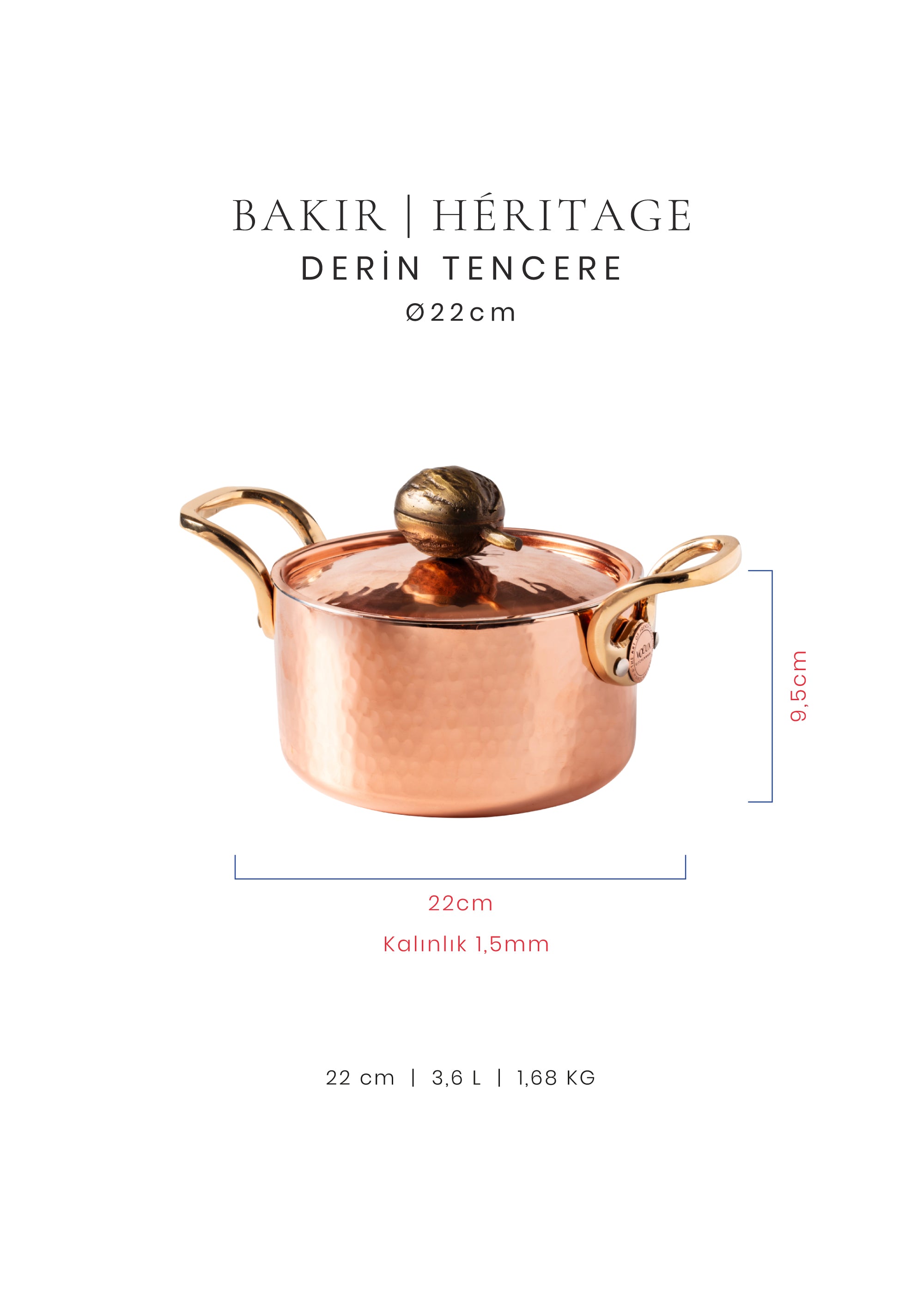 Voeux Derin Tencere - Bakır - Héritage
