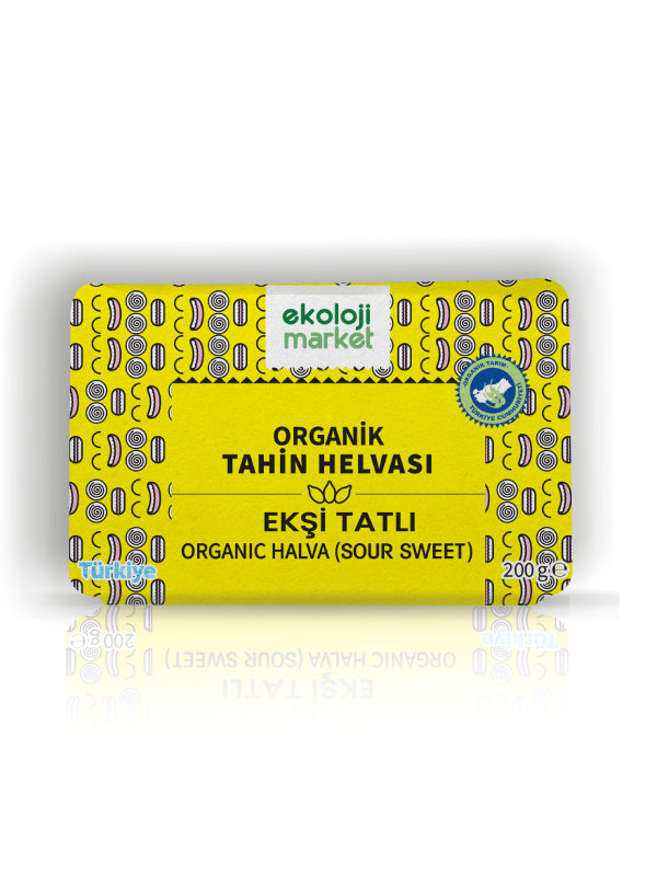Organik Glutensiz Şekersiz Tahin Helvası Ekşi-Tatlı 200 gr