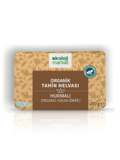 Organik Glutensiz Şekersiz Tahin Helvası Hurmalı 200 gr