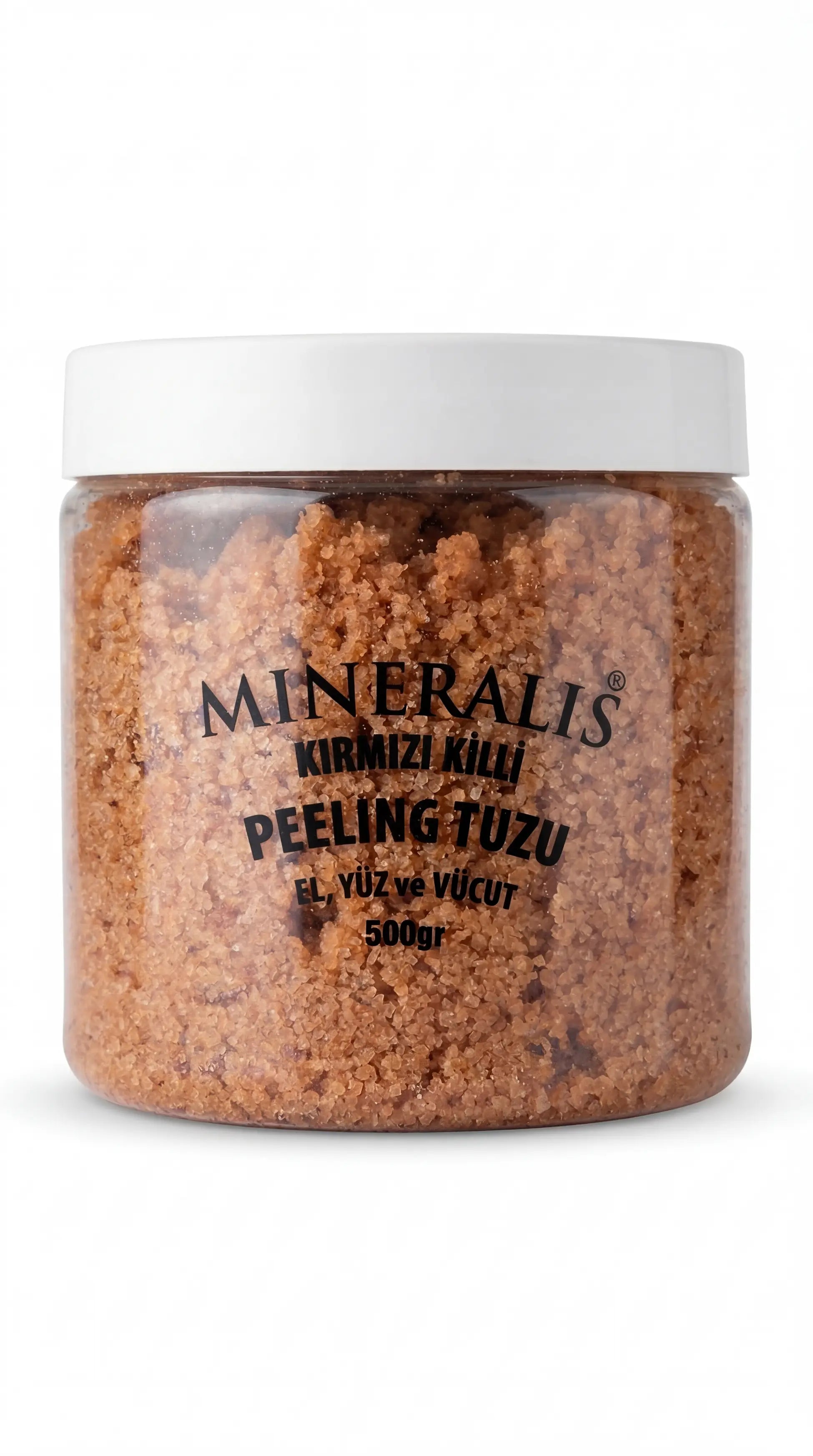 Yeni Ürün - Mineralis® Kırmızı Killi Peeling Tuzu 500 Gr. | Dr.SALT 84 Mineralli El, Yüz ve Vücut Peelingi | Derinlemesine Temizlik ve Yenilenme