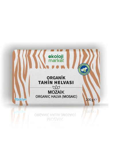 Organik Glutensiz Şekersiz Tahin Helvası Mozaik 200 gr