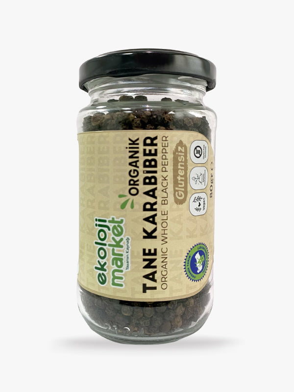 Organik Glutensiz Kavanoz Tane Karabiber 80 gr