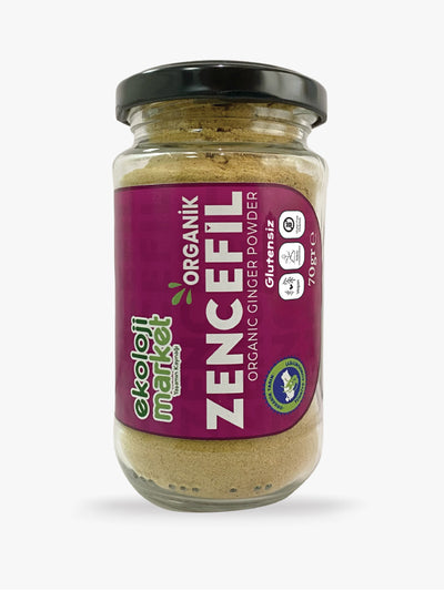 Organik Glutensiz Kavanoz Zencefil 70 gr